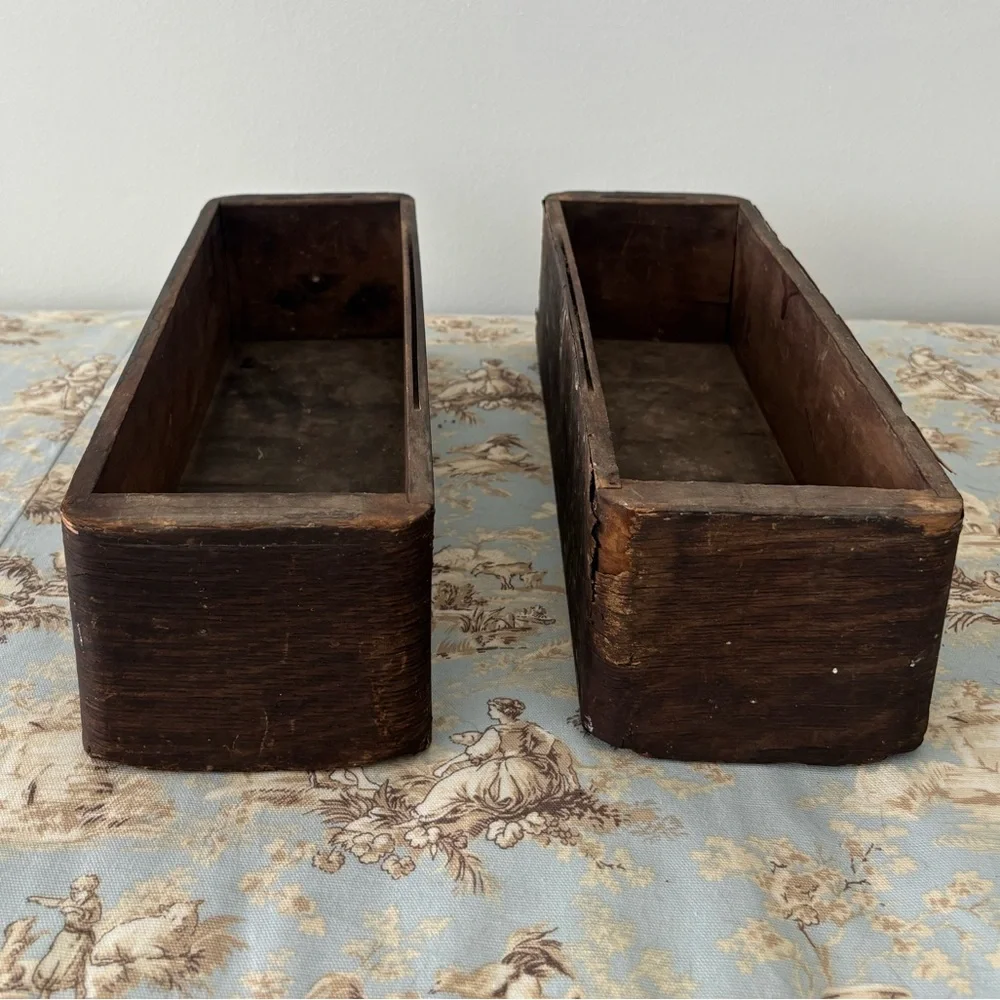 Vintage Wood Drawer Box Set Handcrafted Antique Primitive Farmhouse Cottage Core